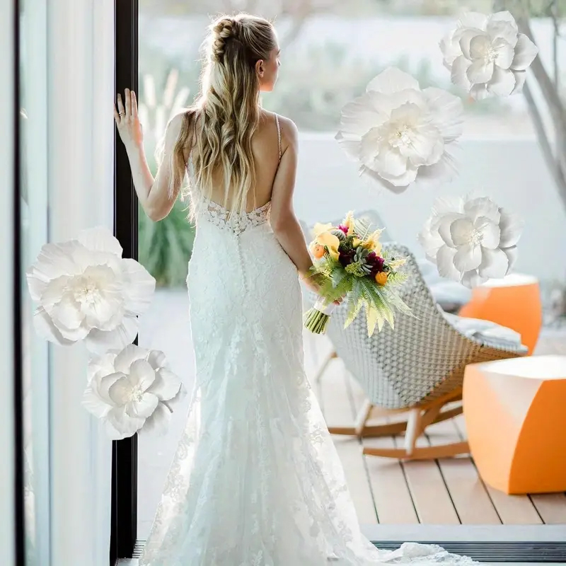 5 Packs of White Paper Flowers - огляд і ціна Wedding Power Supply