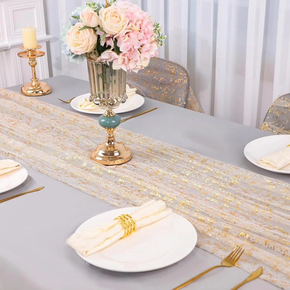 Golden Sequin Glitter Hot Stam - огляд і ціна Table Runner Sequin