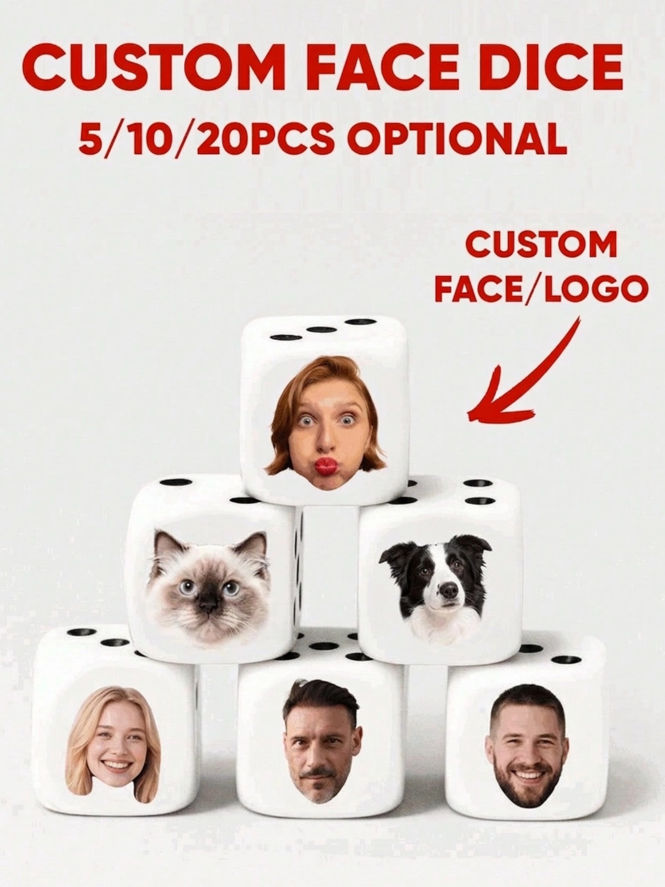 Custom Face Dice Personalized  - огляд і ціна Wedding Souvenir