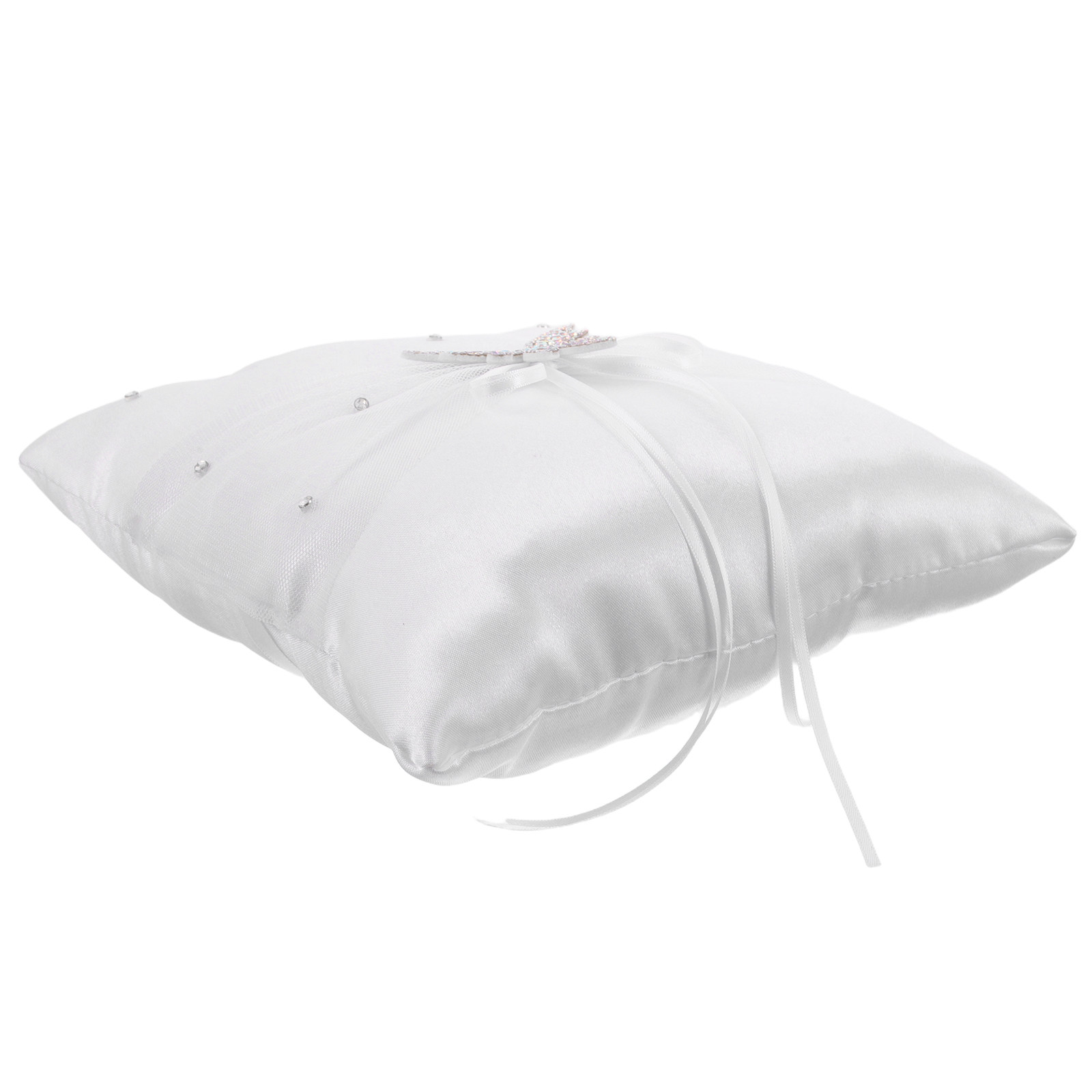 White Satin Wedding Ring Pillo - огляд і ціна Ring Bearer Pillow