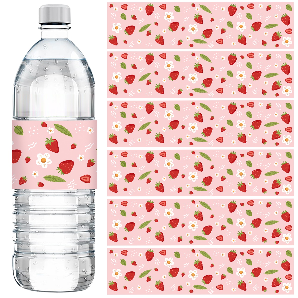 10pcs Strawberry Water Bottle  - огляд і ціна Wedding Water Supply