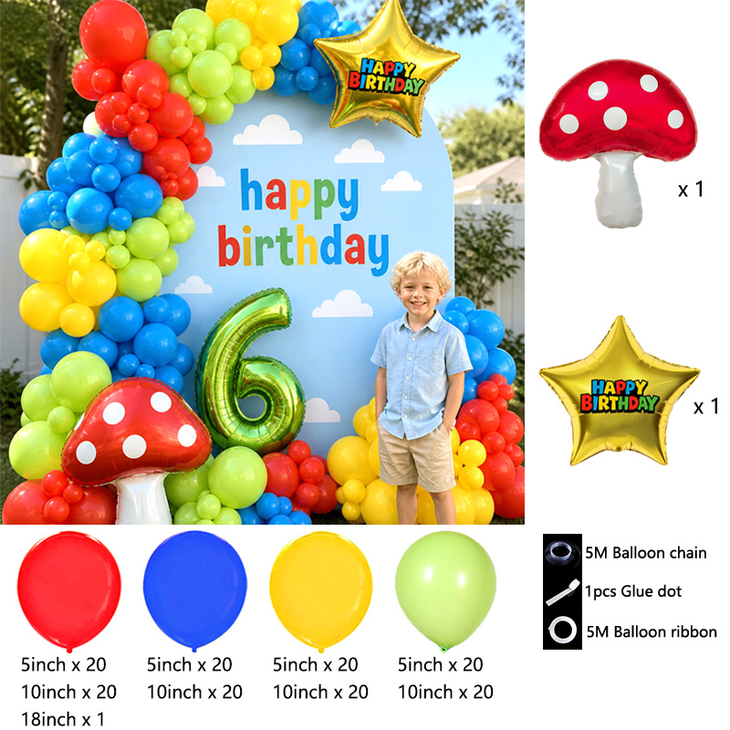 1set Red Blue Green Mushroom S - огляд і ціна Wedding Superstar
