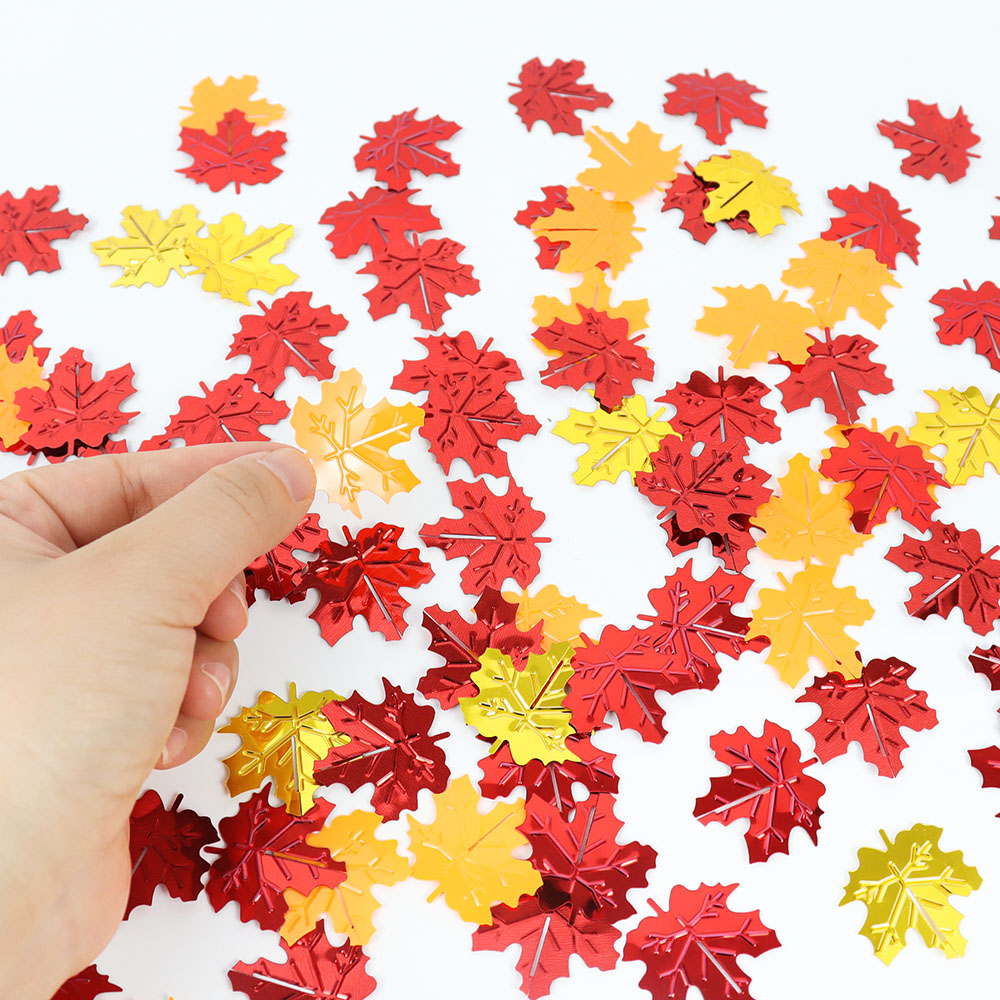 15g Fall Glitter Maple Leaves  - огляд і ціна Table Runner Sequin