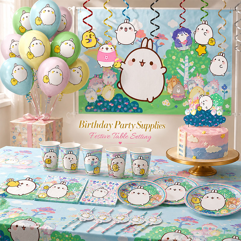 Molang Cartoon Themed Party Su - огляд і ціна Confetti Balloon Set