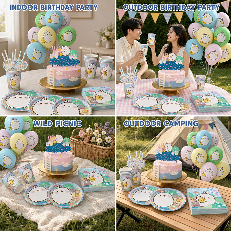Molang Cartoon Themed Party Su - огляд і ціна Confetti Balloon Set