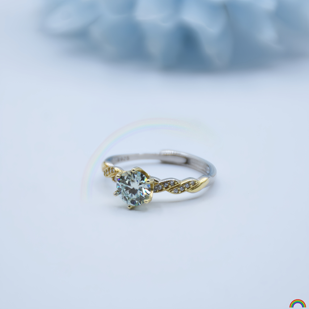 S925 silver inlaid moissanite  - огляд і ціна Wedding Superstar