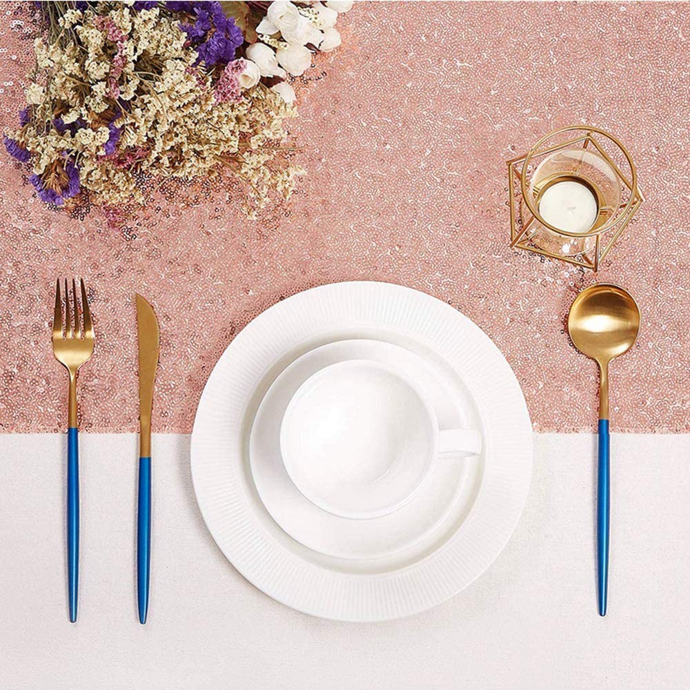 LICE-Sparkly Rose Gold Sequin  - огляд і ціна Table Runner Sequin