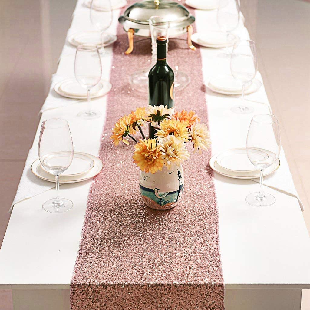 LICE-Sparkly Rose Gold Sequin  - огляд і ціна Table Runner Sequin