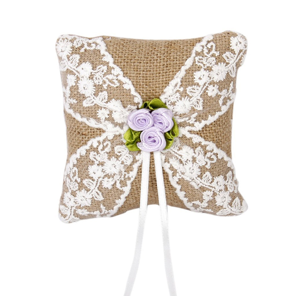 Brown Burlap Wedding Ring Pill - огляд і ціна Ring Bearer Pillow