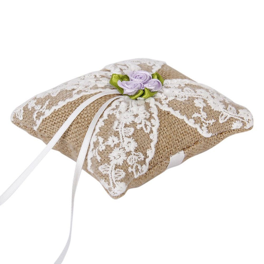 Brown Burlap Wedding Ring Pill - огляд і ціна Ring Bearer Pillow
