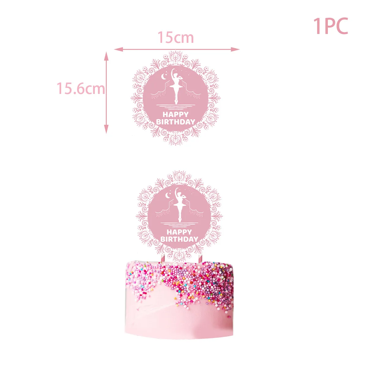 Pink Ballerina Ballet girl Hap - огляд і ціна Confetti Balloon Set