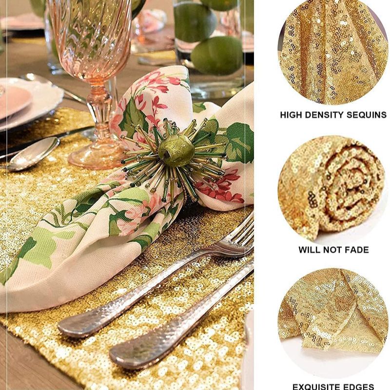 Golden Sequin Table Runner for - огляд і ціна Table Runner Sequin