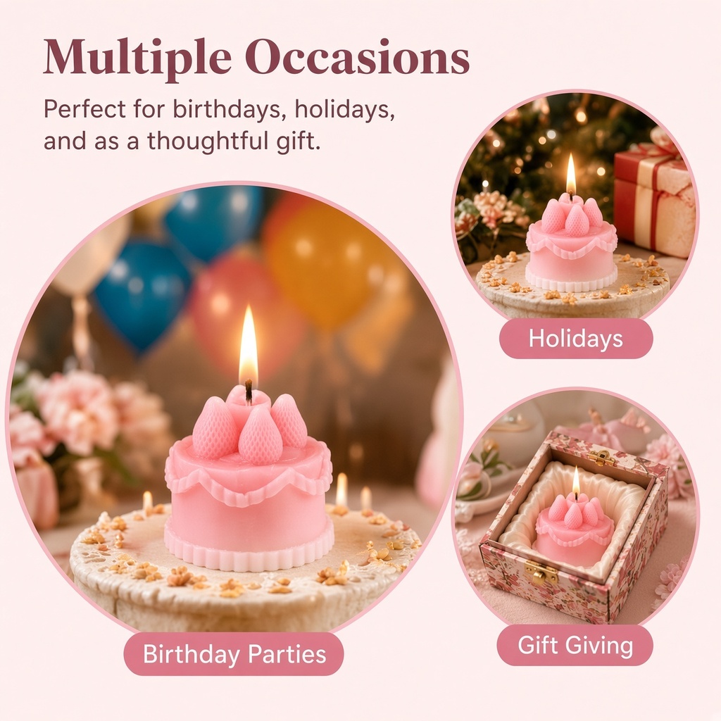 1Pc Cake-Shaped Scented Candle - огляд і ціна Wedding Souvenir