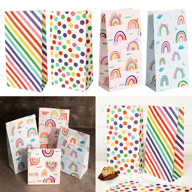 Small Paper Bags Rainbow Print - огляд і ціна Wedding Event Supply