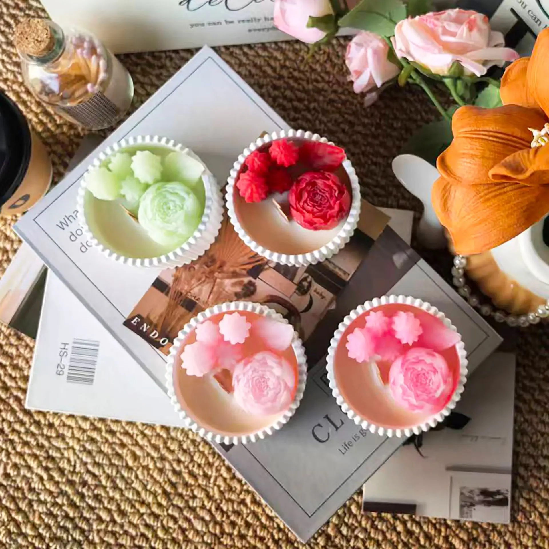 2pcs Floral Rose Cup Scented C - огляд і ціна Wedding Souvenir