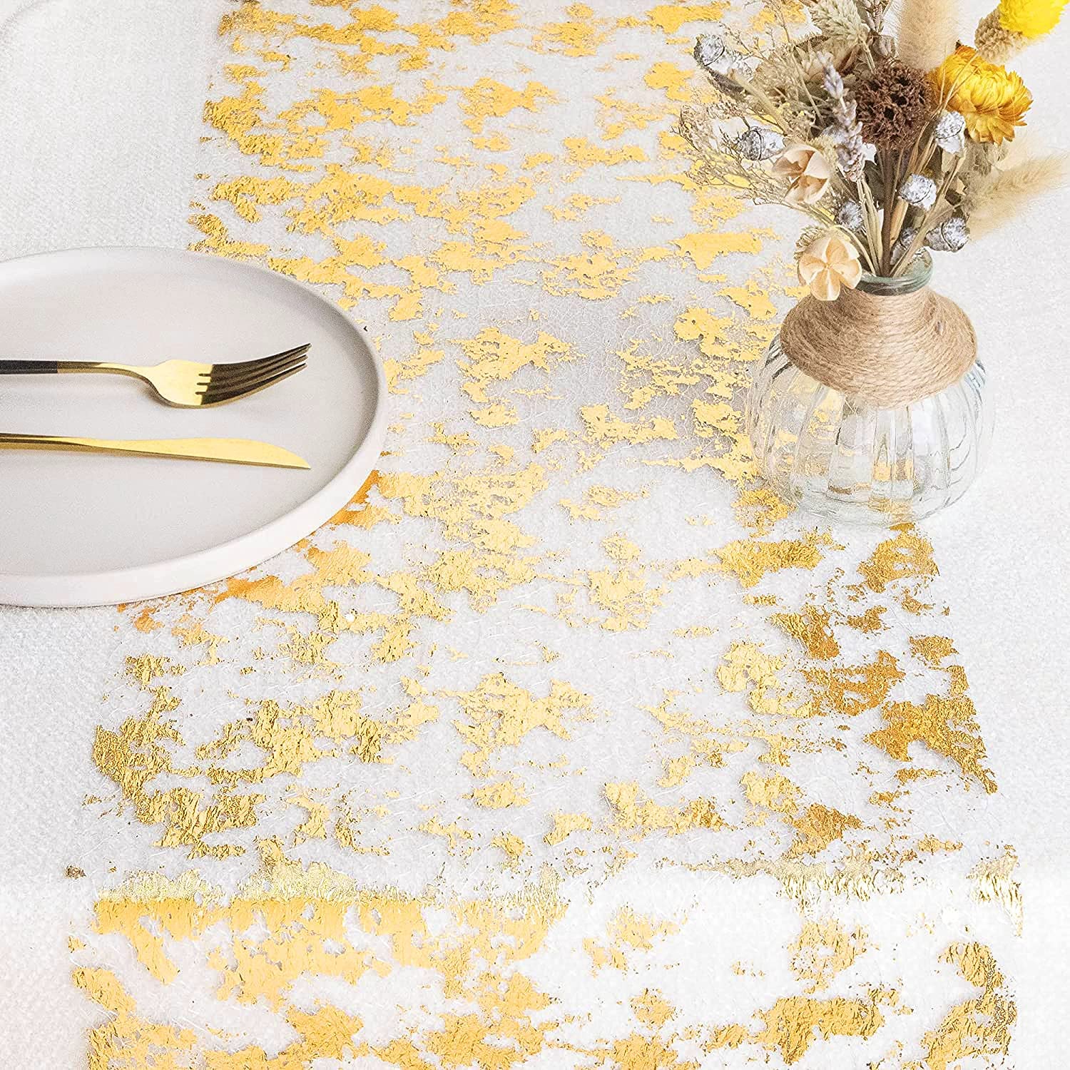 Sparkle Metallic Gold Thin Tab - огляд і ціна Table Runner Sequin