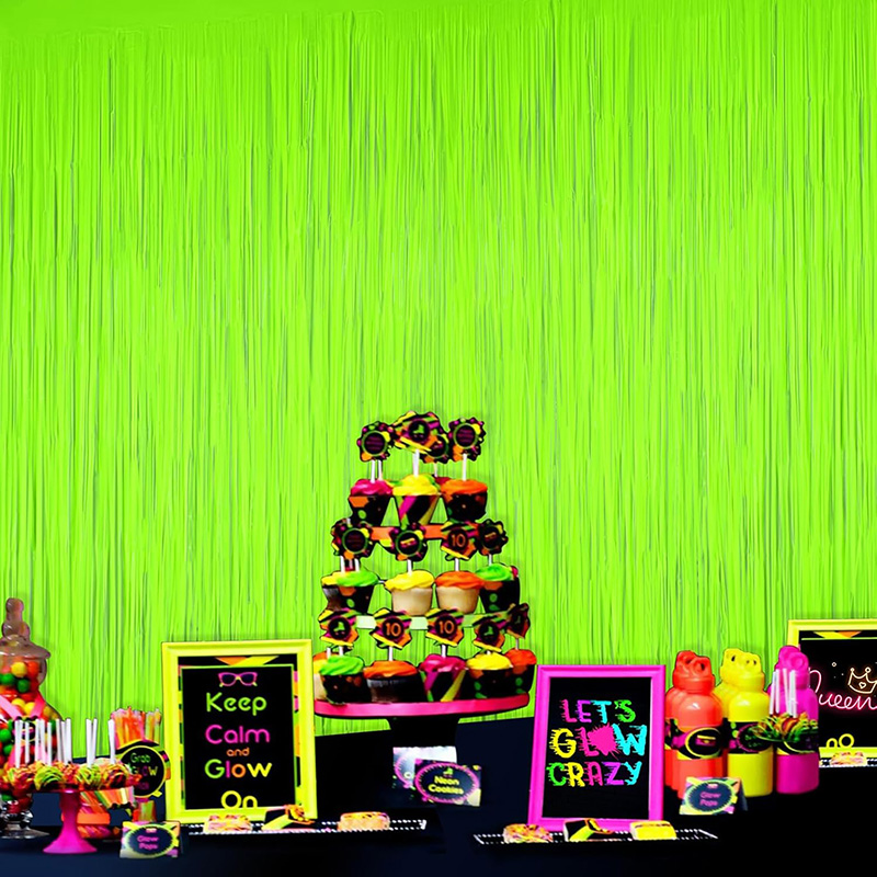 Glow Party Neon Foil Fringe Cu - огляд і ціна Wedding Backdrop Curtain