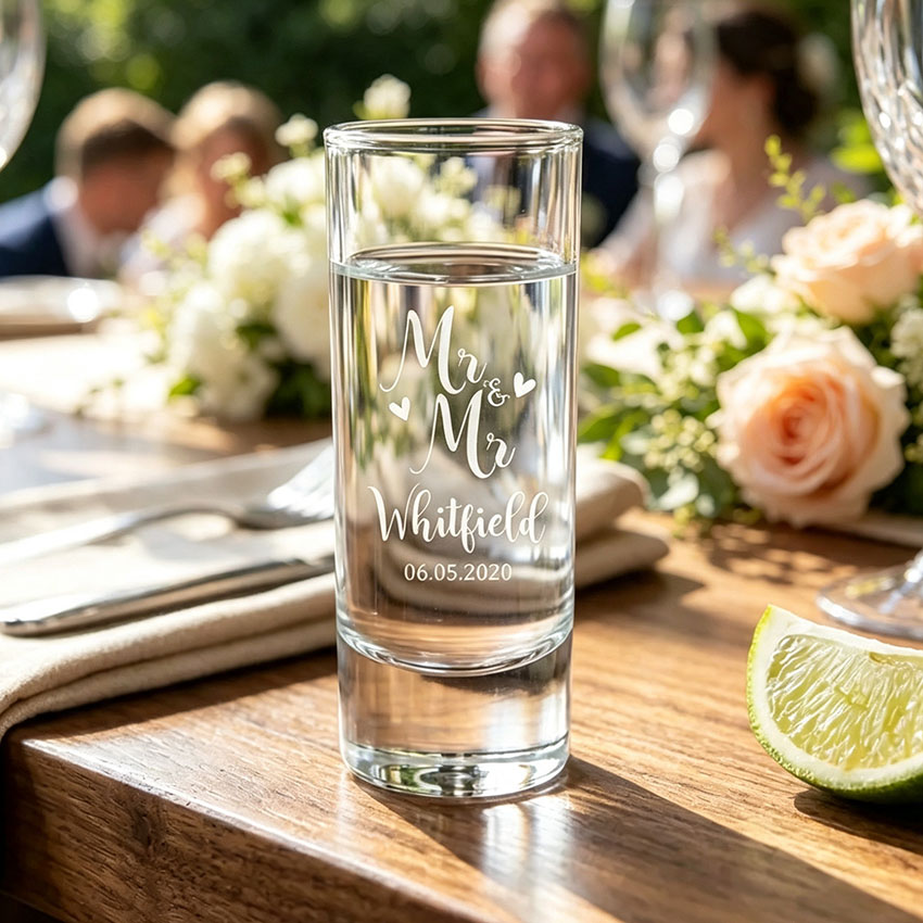 Personalized Wedding Shot Glas - огляд і ціна Wedding Souvenir