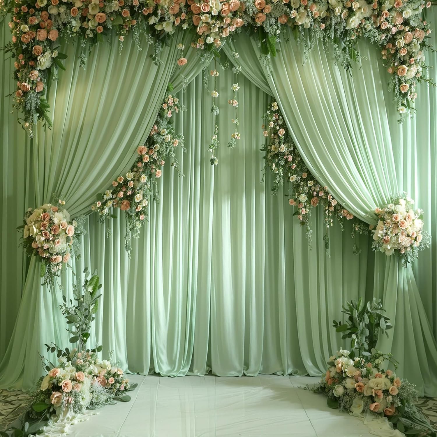 White Backdrop Curtains for Pa - огляд і ціна Wedding Backdrop Curtain