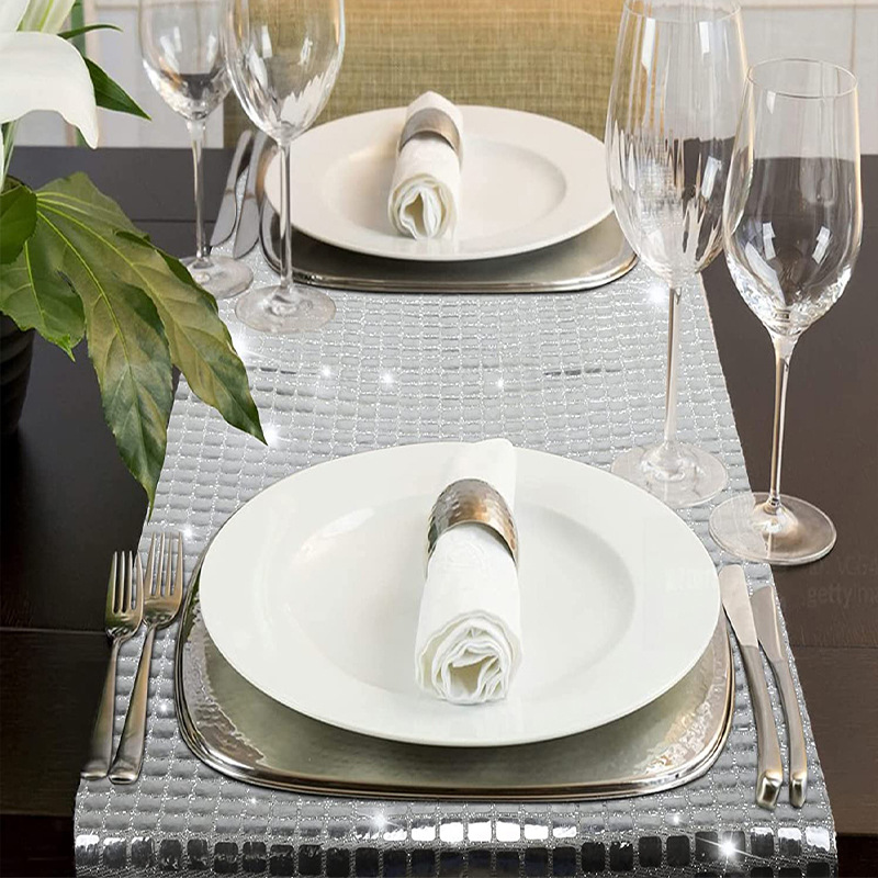 Shiny Mirror Gold/Silver Foil  - огляд і ціна Table Runner Sequin
