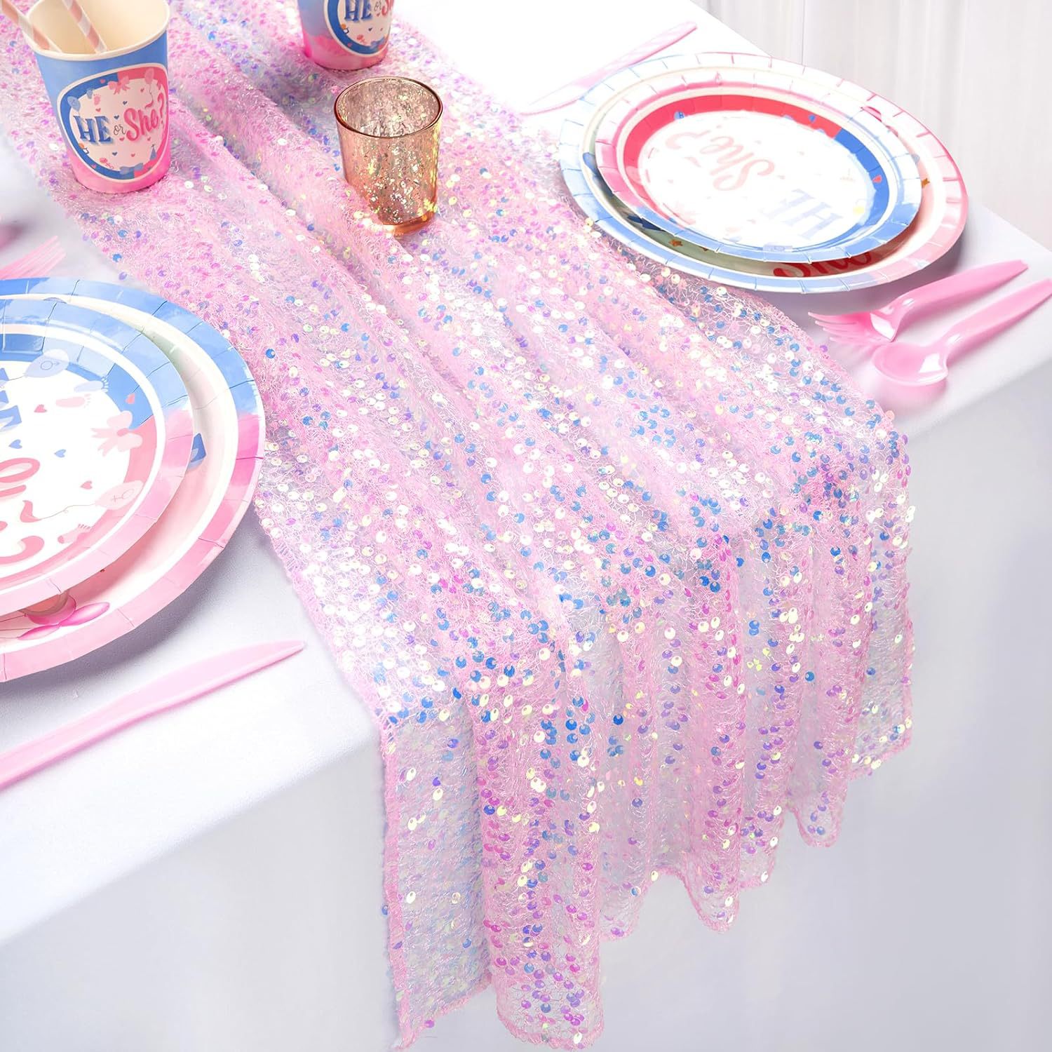 Glitter Iridescent Sequin Tabl - огляд і ціна Table Runner Sequin