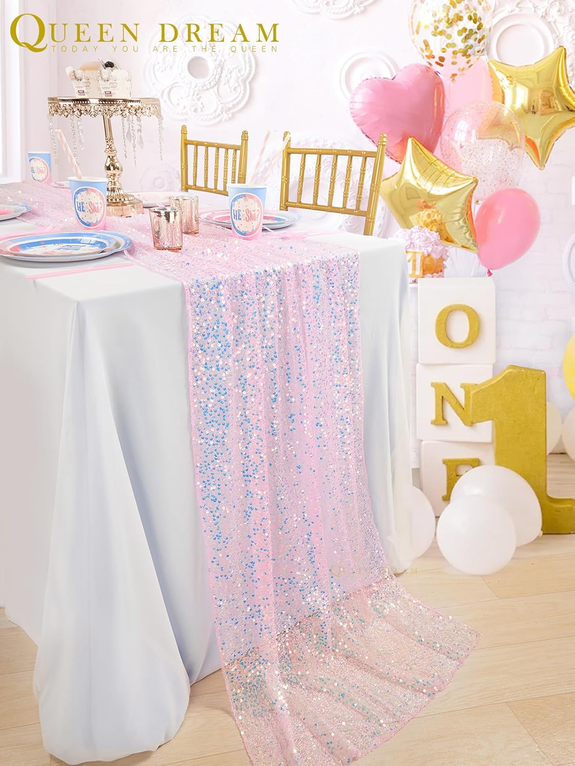 Glitter Iridescent Sequin Tabl - огляд і ціна Table Runner Sequin