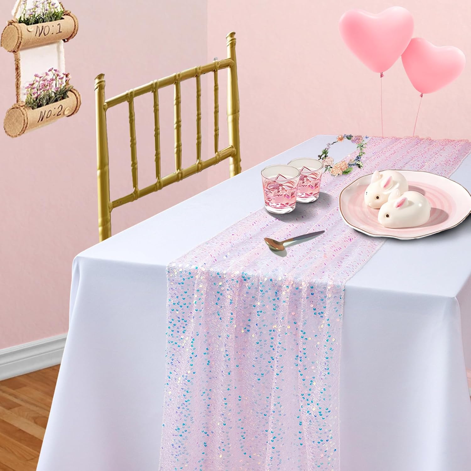Glitter Iridescent Sequin Tabl - огляд і ціна Table Runner Sequin