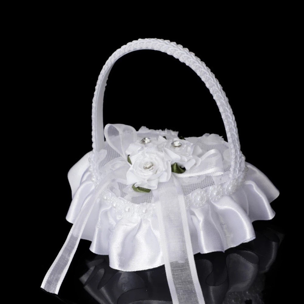 White Lace Heart-shaped Ring B - огляд і ціна Ring Bearer Pillow