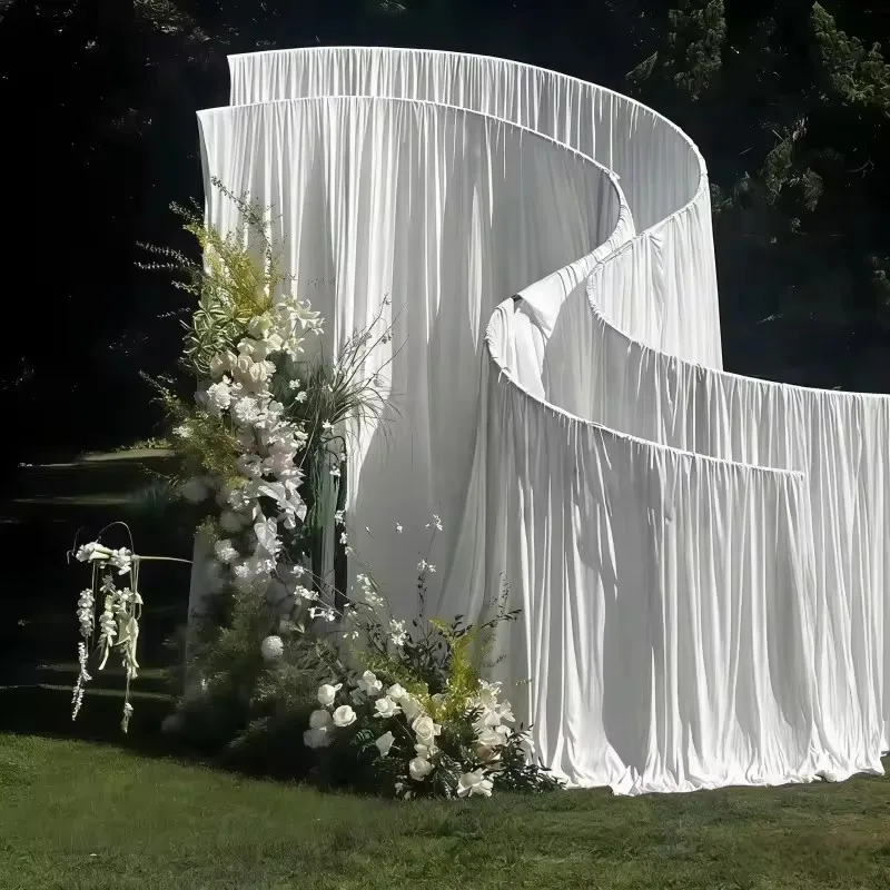 S-Shape Wedding Stage Backdrop - огляд і ціна Wedding Backdrop Curtain